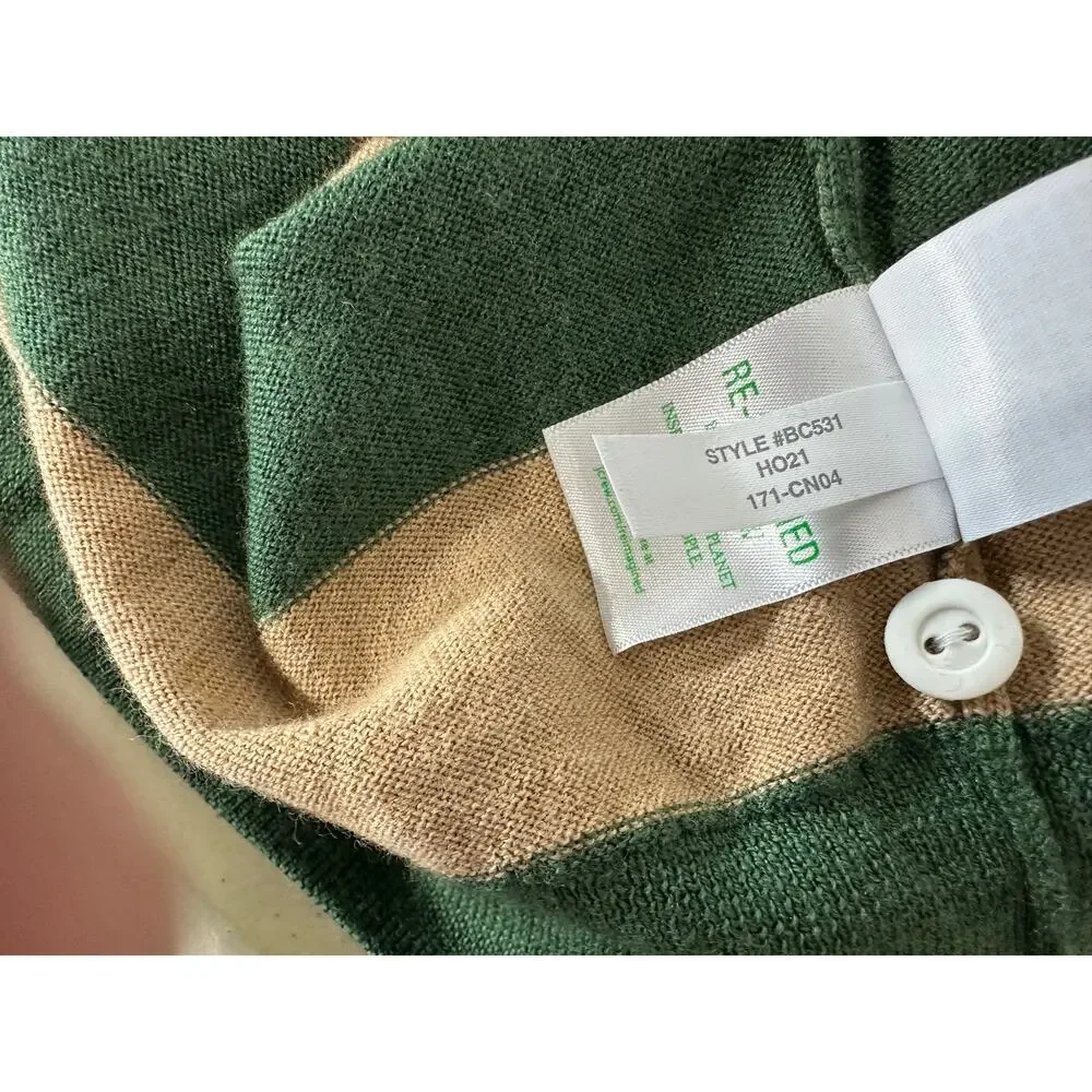 J.Crew Men's Rugged Merino Wool Rugby Sweater SZ L Fall Vibes Academia